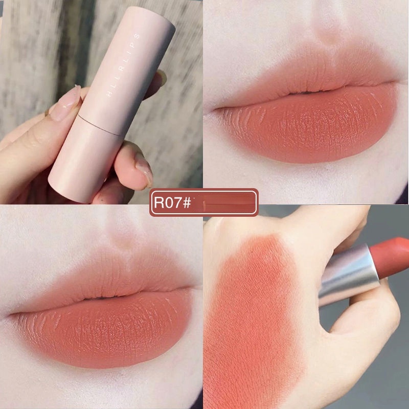 Son Môi Màu Nhung Lì Chống Thấm Nước Vỏ Màu Hồng