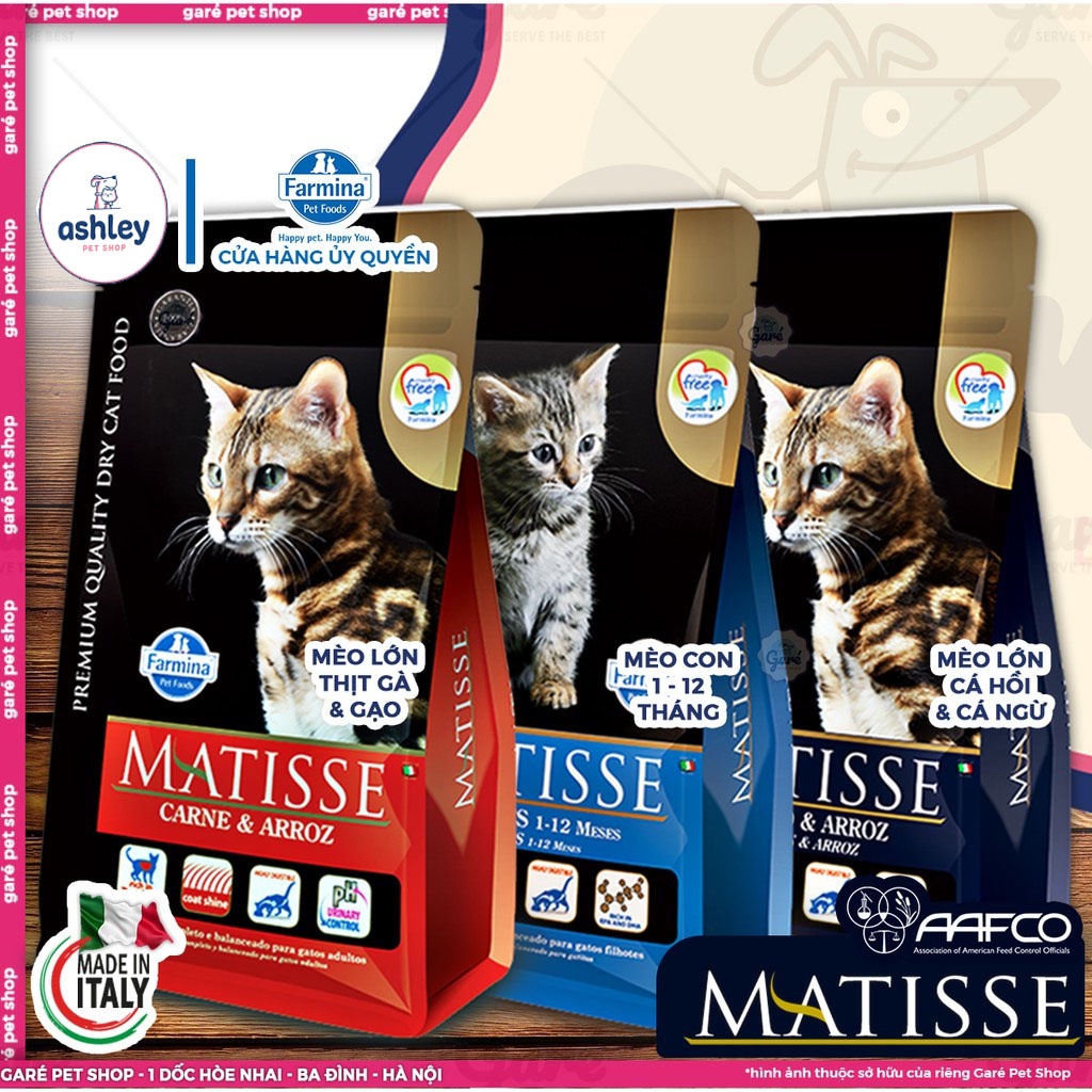 1kg Hạt Khô thức ăn mèo Matisse cho mèo trưởng thành và mèo con
