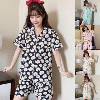 Summer Printed Short-sleeved Pajamas Set Thin Section Loose Sweet And Lovely Two-piece Pajamas