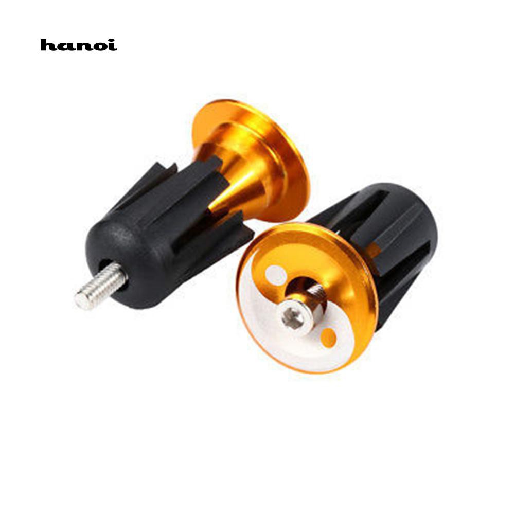 Bộ 2 nắp nút chặn gắn tay lái xe đạp bằng hợp kim nhôm chất lượng cao kèm phụ kiện