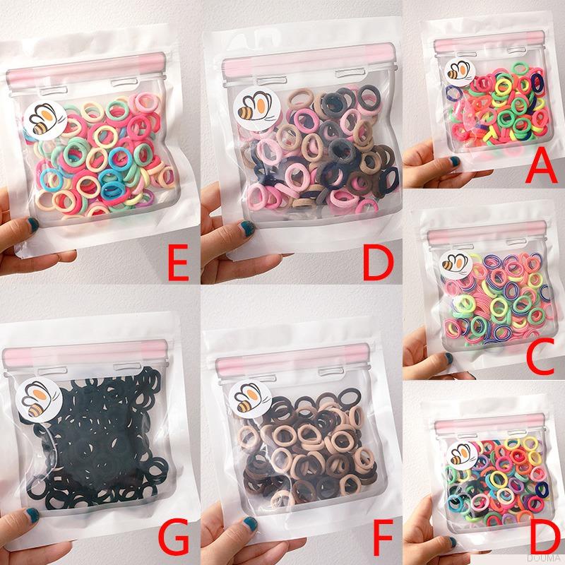 Dây buộc tóc cao su co giãn màu sắc ngọt ngào xinh xắn cho bé gái