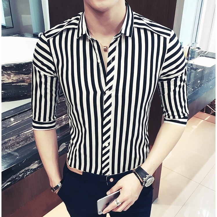 Áo sơ mi kẻ body