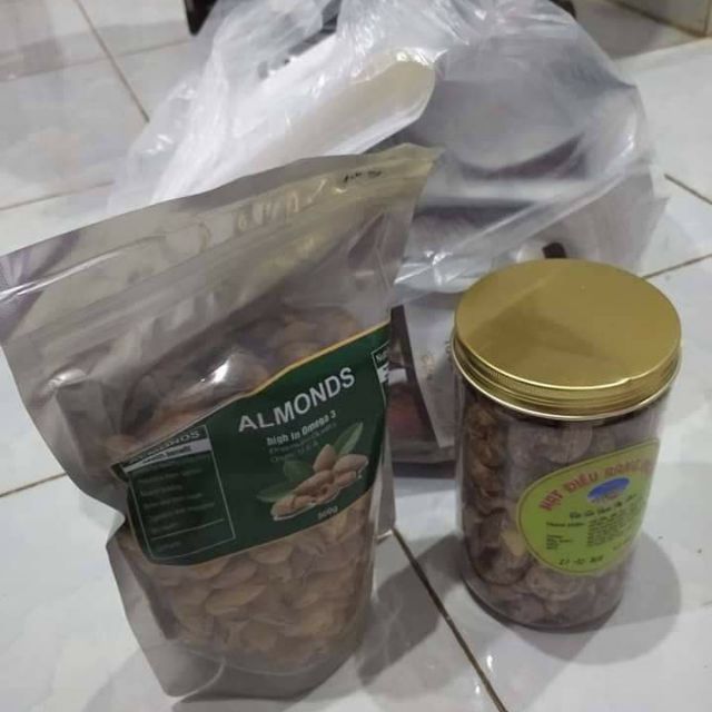 Combo hạt điều, hạt dẻ cười