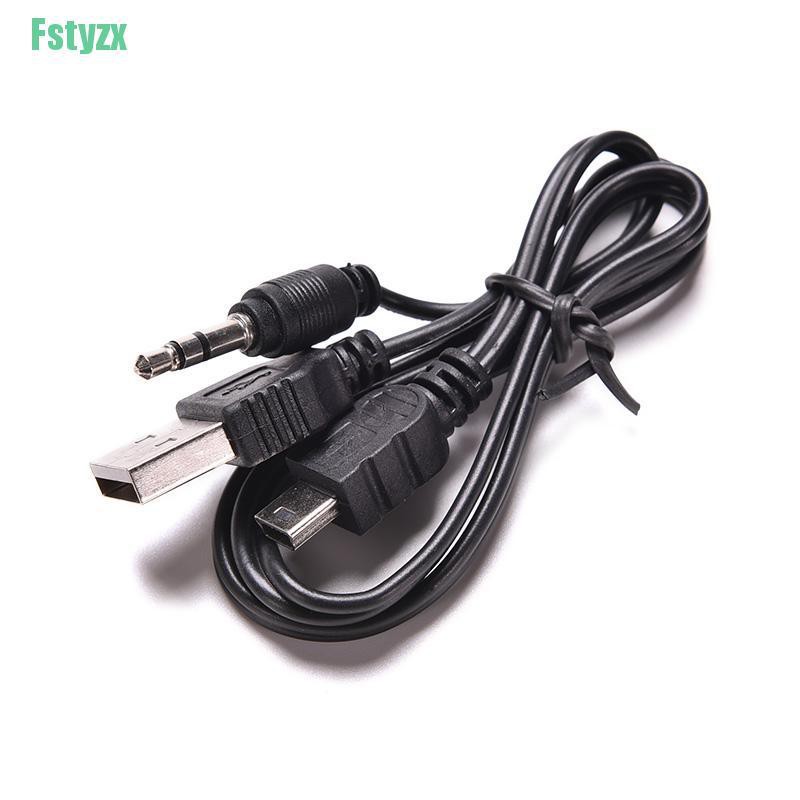 fstyzx 3.5mm USB to Mini USB Standard Audio Jack Connection Cable for Speakers Mp3/4