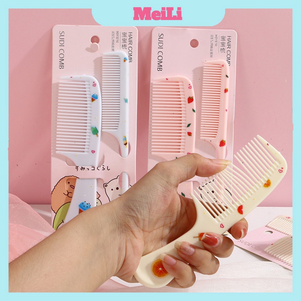 Set 2 lược tạo kiểu tóc họa tiết dâu tây FREESHIPđuôi nhọn lược cô gái lược cài tóc lược nhỏ(GIAO MÀU NGẪU NHIÊN