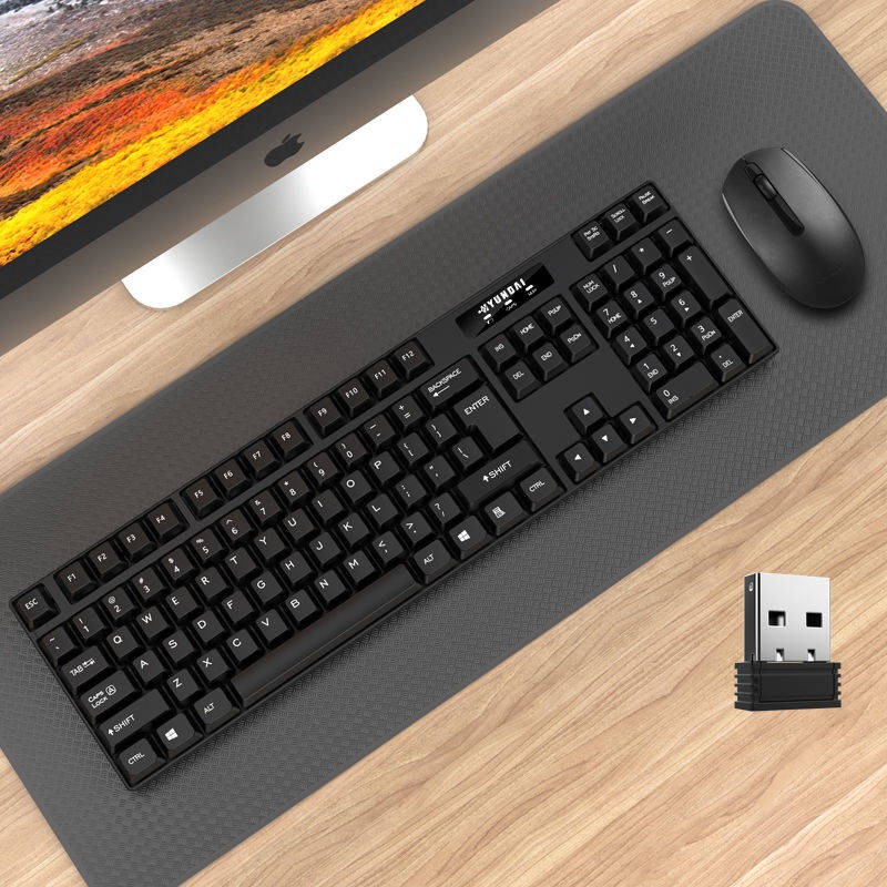 Bộ bàn phím chuột văn phòng không dây cổng usb màu đen/ trắng