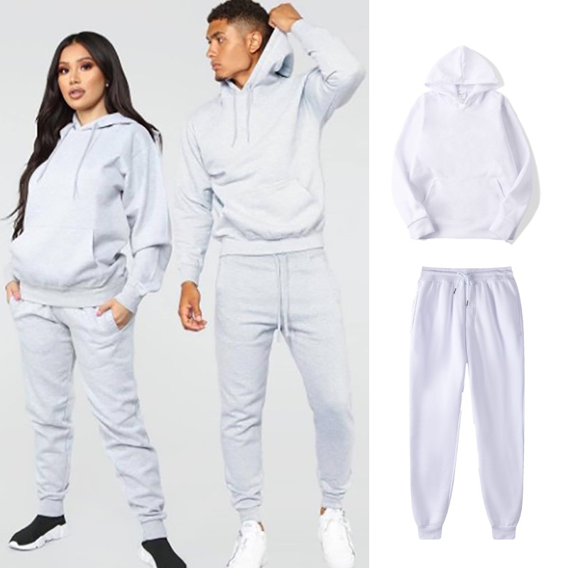 Bộ Quần Áo Hoodie Trơn Mũ 2 Lớp Phối Màu Phong Cách - Nỉ Bông Siêu Mịn Ấm Áp Thấm Hút Mồ Hôi Phong Cách AMBITION