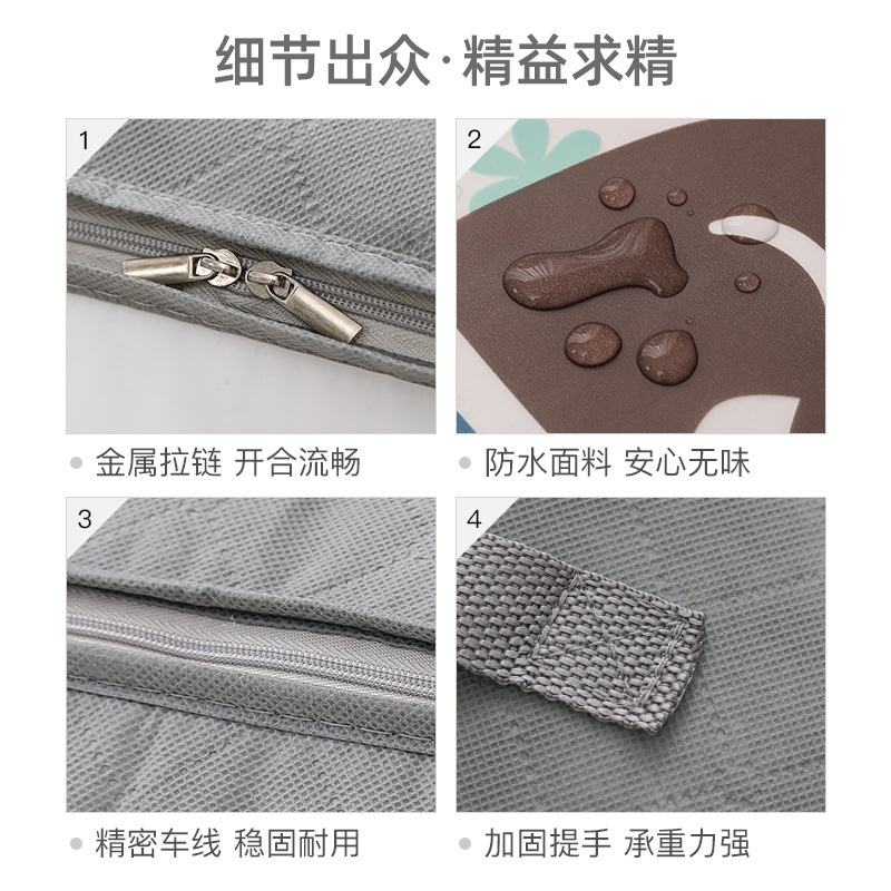 Túi đựng quần áo chăn mền bằng vải không dệt dày dặn chống ẩm tiện lợi