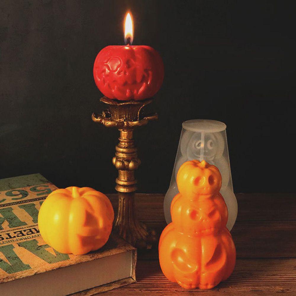 Khuôn Làm Xà Phòng Hình Bí Ngô 3D Trang Trí Halloween