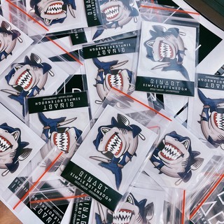 Decal Logo Sticker Patch in áo ủi trực tiếp lên vải hình cá mập blueshark