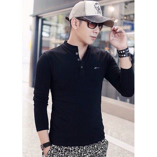 Áo thun dài tay cổ trụ thu đông thời trang - M L XL - DT53 | BigBuy360 - bigbuy360.vn