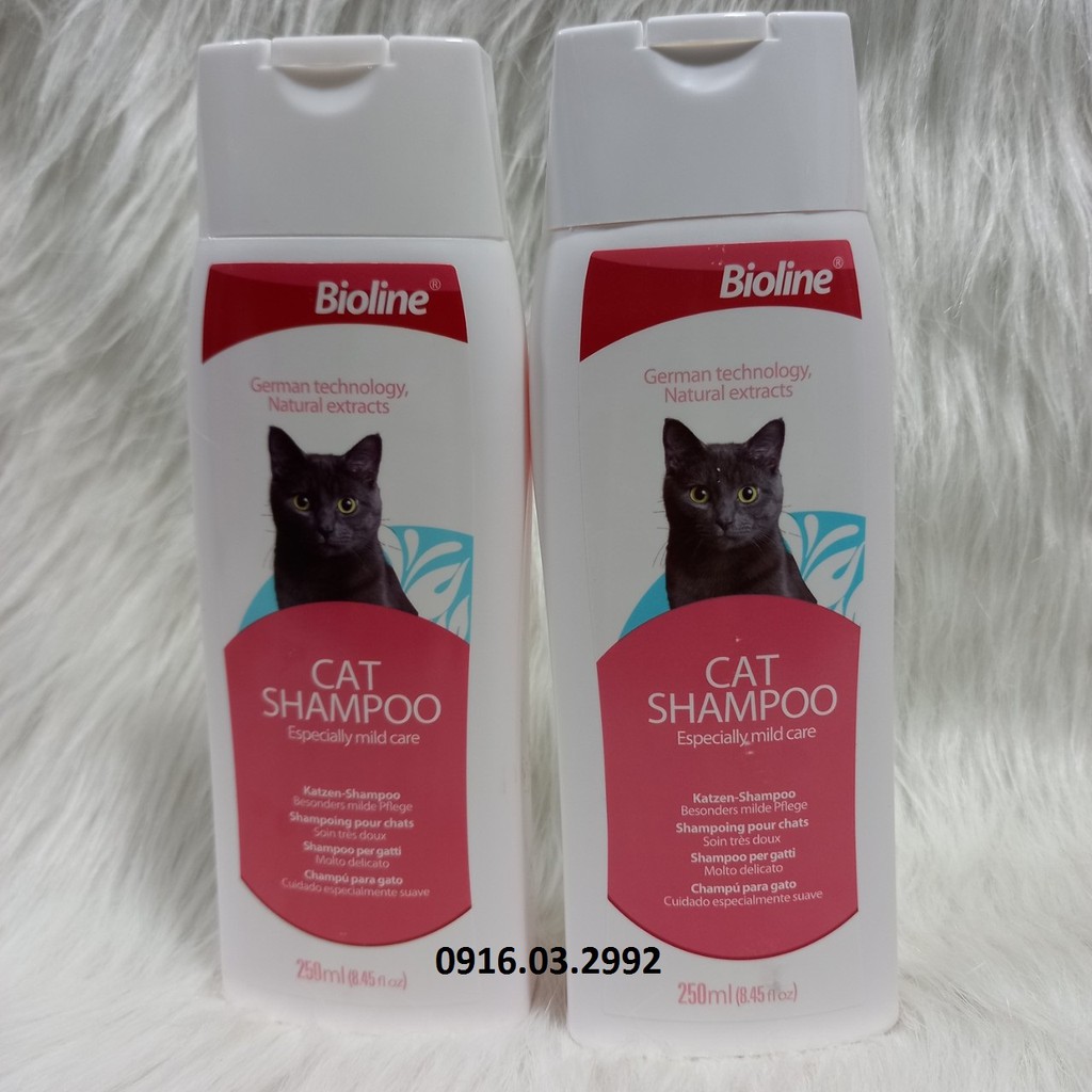 Sữa tắm cho mèo anh lông ngắn, Sữa tắm cho mèo Bioline 250ml
