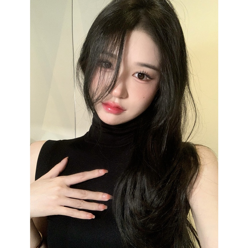 Cocory vn Áo Thun Không Tay Cổ Lọ Thời Trang Mùa Hè Hàng Mới Quyến Rũ Dành Cho Nữ