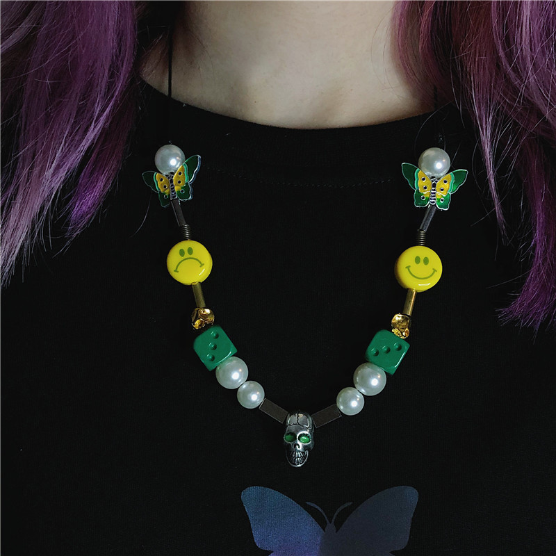 Dây Chuyền Mặt Xúc Xắc Mặt Cười Thời Trang Phong Cách Hip Hop 22641