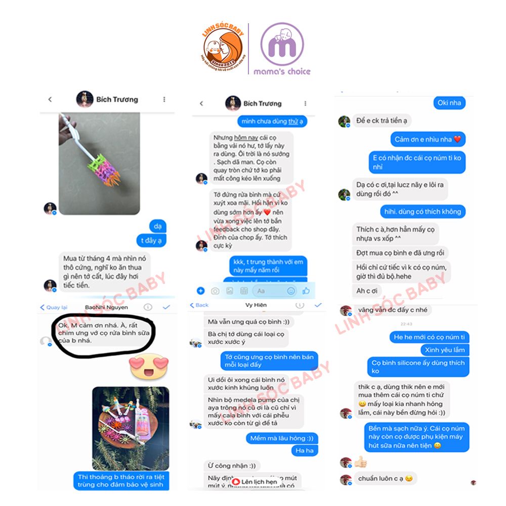 Chổi cọ bình sữa silicone Mama's Choice (siêu bền,siêu sạch)