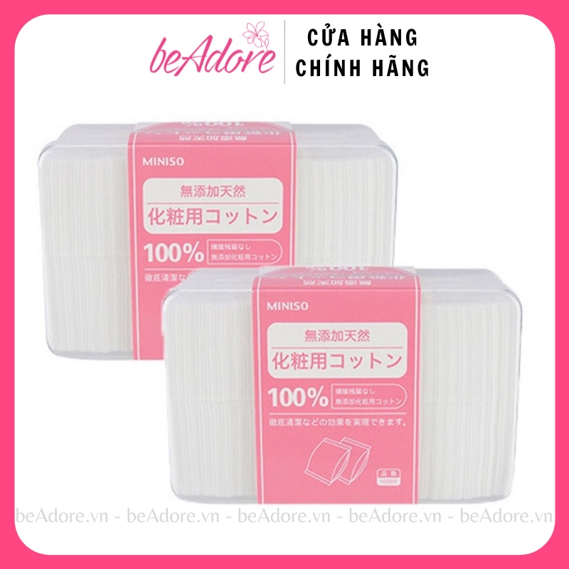 Bông Tẩy Trang Miniso Natural Cotton Pads 1000 Miếng