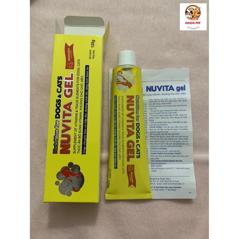 Gel Dinh Dưỡng NUVITA 120g - Bổ Sung Vitamin, Khoáng Chất Cho Chó Mèo Biếng Ăn