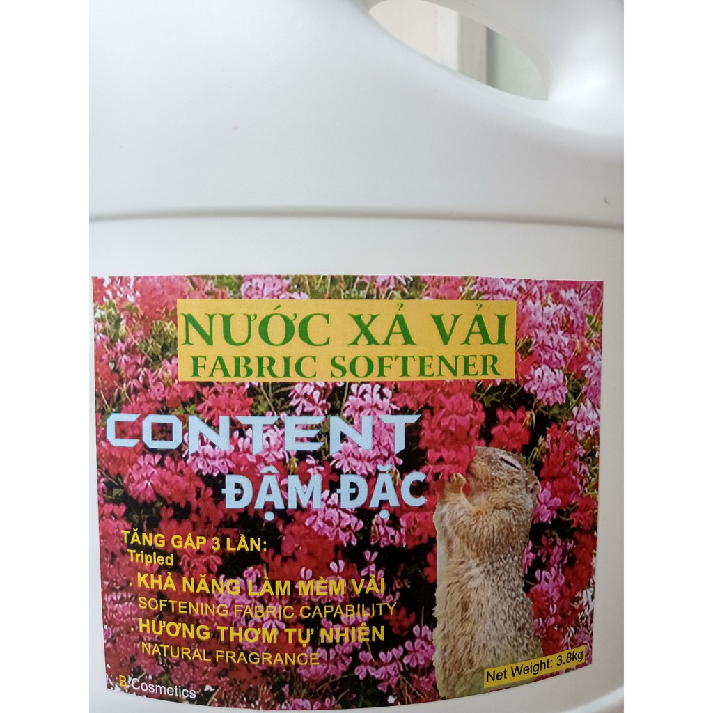 Nước xả vải Content Đậm Đặc - Can 3.8kg