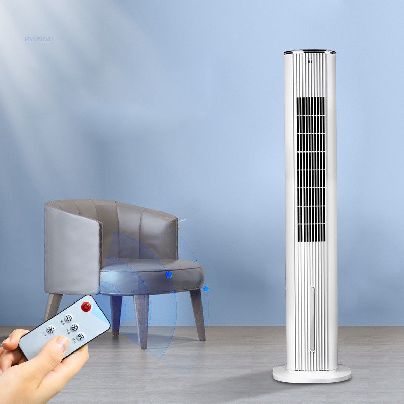 Quạt điều hòa hơi nước BL-SD3 HYUNDAI , quạt cây cảm ứng, điều khiển từ xa - TẶNG 2 CHAI ĐÁ KHÔ