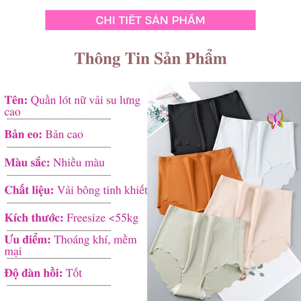 Quần lót nữ su đúc thun lạnh lưng cao không đường may, trẻ trung, thoải mái, thoát mát (MS 03099) Anna Shop