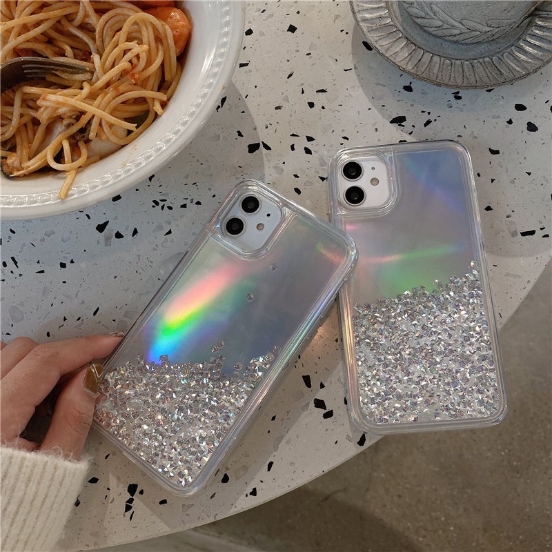 Silver iPhone Mobile Phone Cases For iPhone 11 Pro Max / iPhone12 / iPhone X / iPhone 7 Plus / iPhone 8 / iPhone 6 / iPhone 11 Silver Color Anti Drop Back Cover for Cell Phones