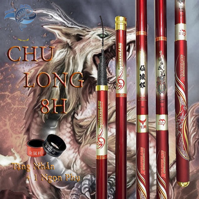 Cần Câu Tay Chu Long 8H Cần Câu Đài Siểu Phẩm Cao Cấp đại hạ giá