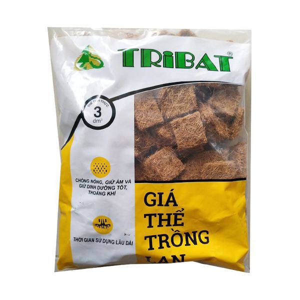 Xơ dừa trồng lan thoát nước tốt Giá thể trồng Lan TRIBAT làm giá thể trồng các loại lan bịch 200gr