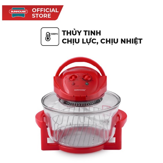 Lò nướng Halogen Thủy tinh  SUNHOUSE 12L