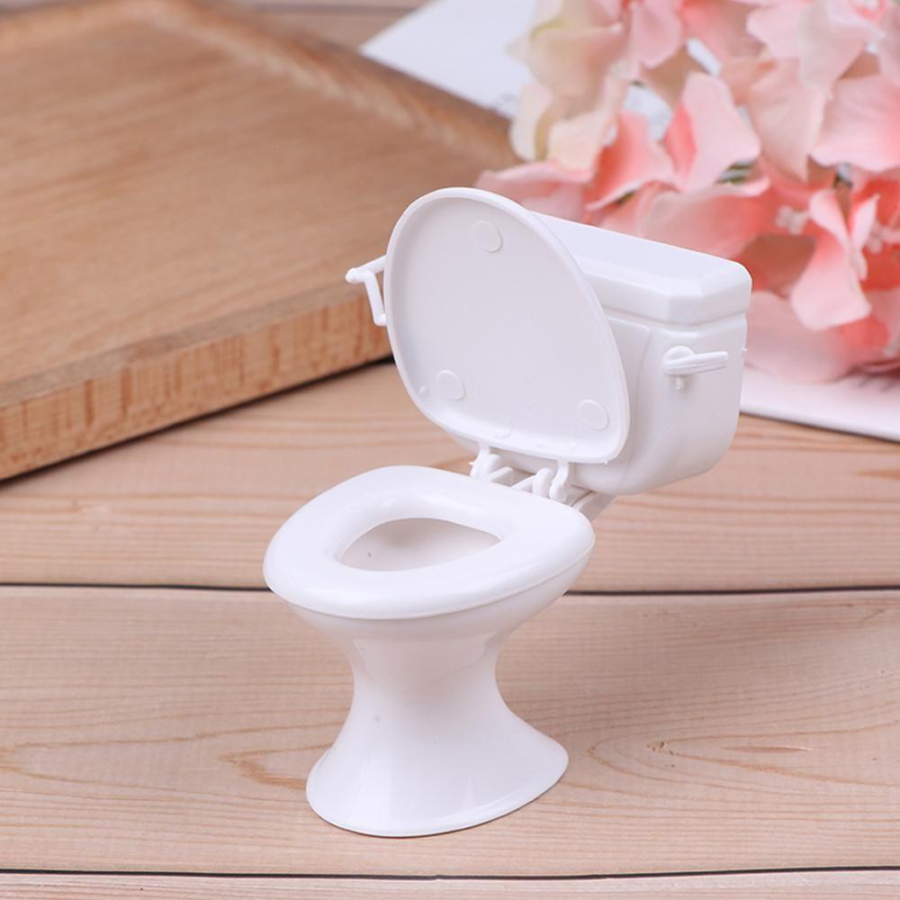 1 Đồ trang trí Toilet Mini Trang Trí Nhà Búp Bê Phong Cách Vintage