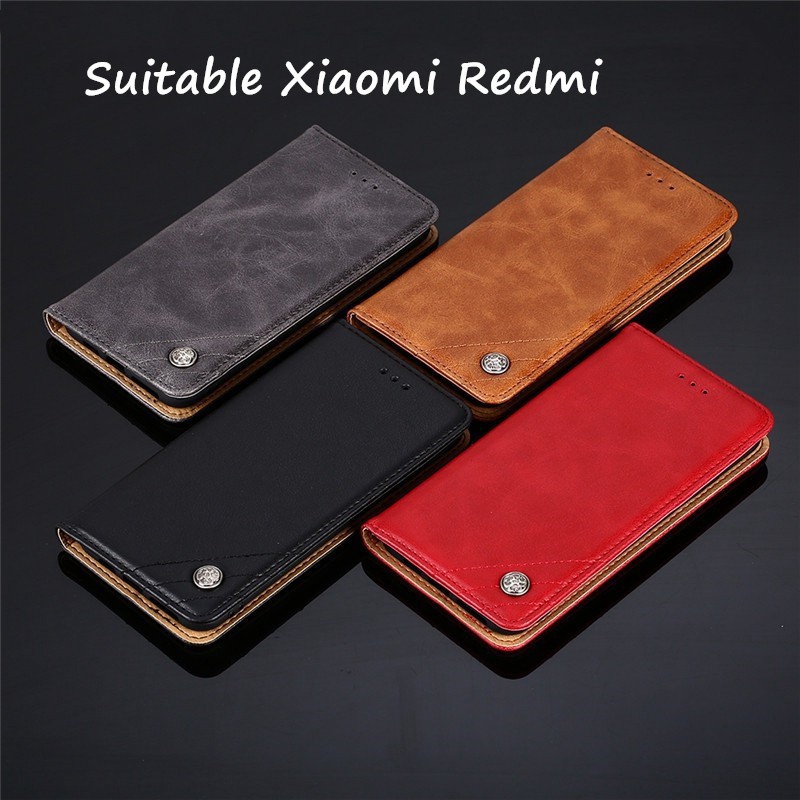 Xiaomi Redmi Note 10S Phone Case Redmi Note 10 9S 9 8T 8 7 6 5 5A 4 4X 3 2 Pro Max Luxury Flip Retro Wallet Leather Protective Cover