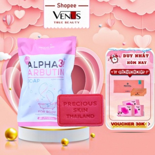 Xà Phòng Kích Trắng Alpha Arbutin 3+ Plus Collagen Soap Thái Lan - 80gram