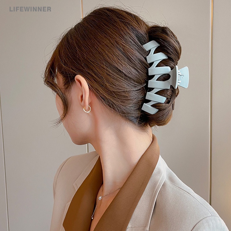 Giá Đỡ Kẹp Tóc Đuôi Ngựa Kiểu Gợn Sóng Lớn Đơn Giản Phong Cách Hàn Quốc Cho Nữ
