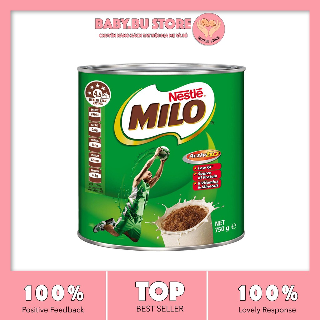 Sữa Milo Úc hộp 750gr/1kg bổ sung năng lượng và giúp trẻ cao lớn