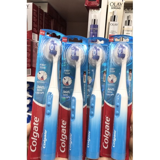 Bàn chải điện dùng pin Colgate 360° Sonic ​​Floss Tip