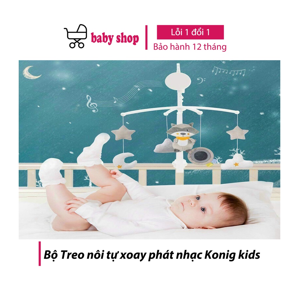 Bộ Treo nôi tự xoay phát nhạc Konig kids