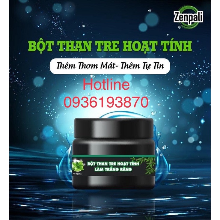 ZENPALI BỘT THAN TRE HOẠT TÍNH LÀM TRẮNG RĂNG  [CHÍNH HÃNG] ❤️ ZENPALI HƠI THỞ THƠM MÁT TRẮNG RĂNG