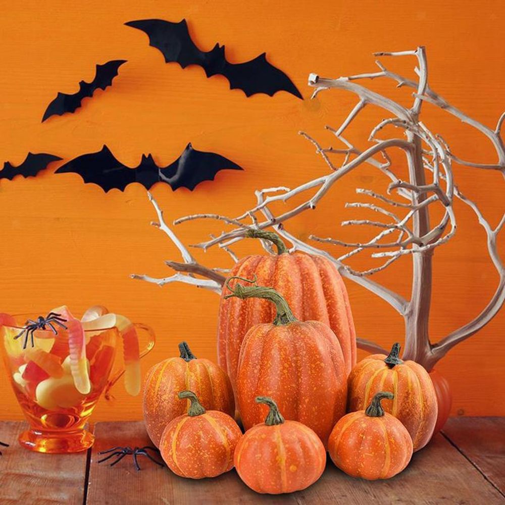 Set 7 quả bí ngô giả dùng trang trí Halloween