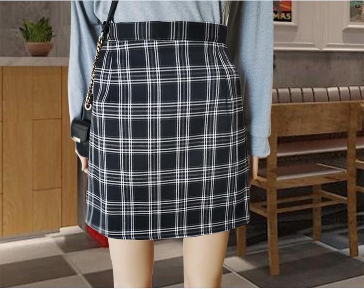 Chân Váy Nữ Lưng Cao Kẻ Sọc Caro Phong Cách Hàn Quốc | BigBuy360 - bigbuy360.vn