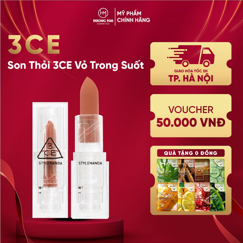 Son Thỏi 3CE - Vỏ Trong Suốt