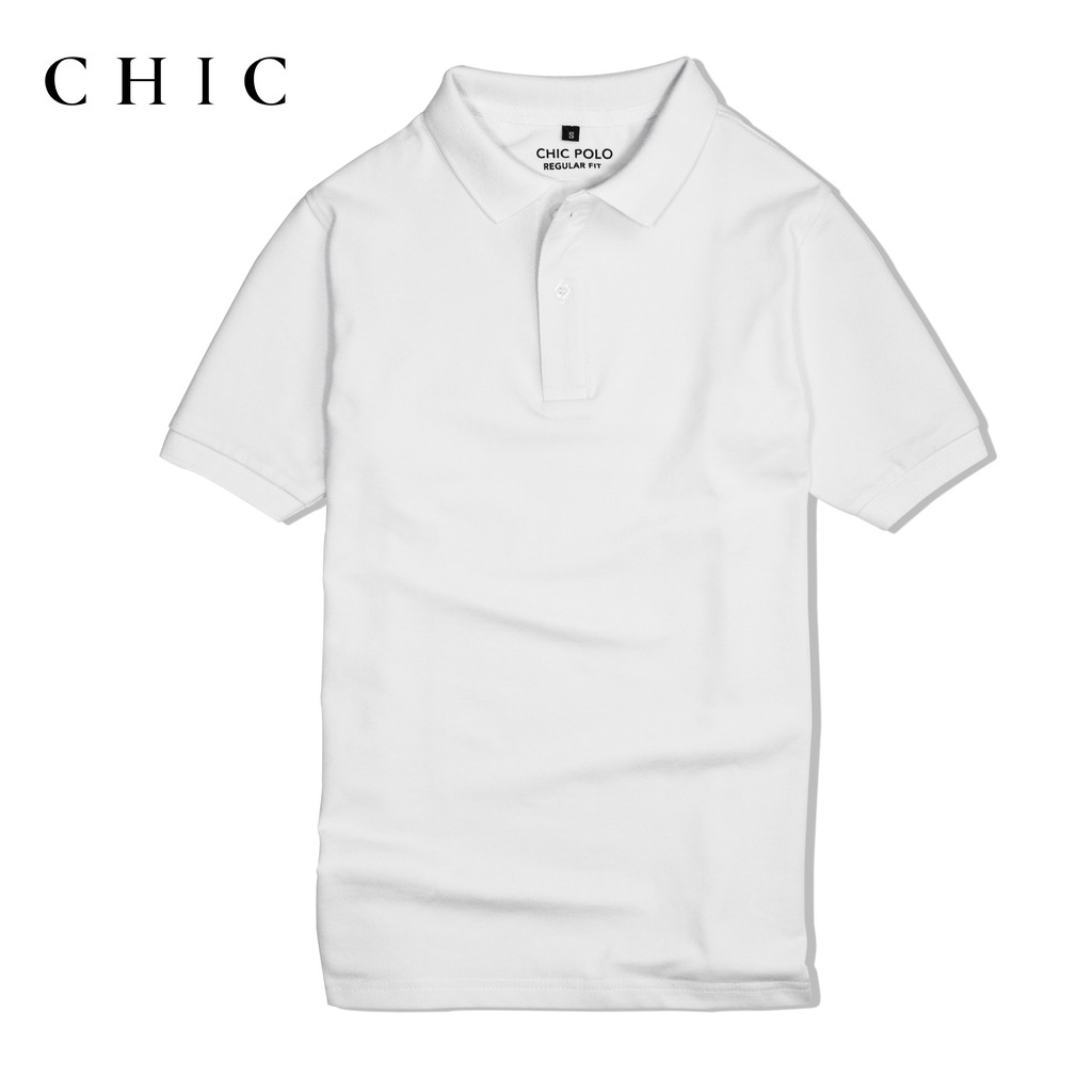 Áo thun nam ngắn tay cổ trụ basic CHIC, Áo polo vải cá sấu cotton phong cách hiện đại 5 màu | BigBuy360 - bigbuy360.vn