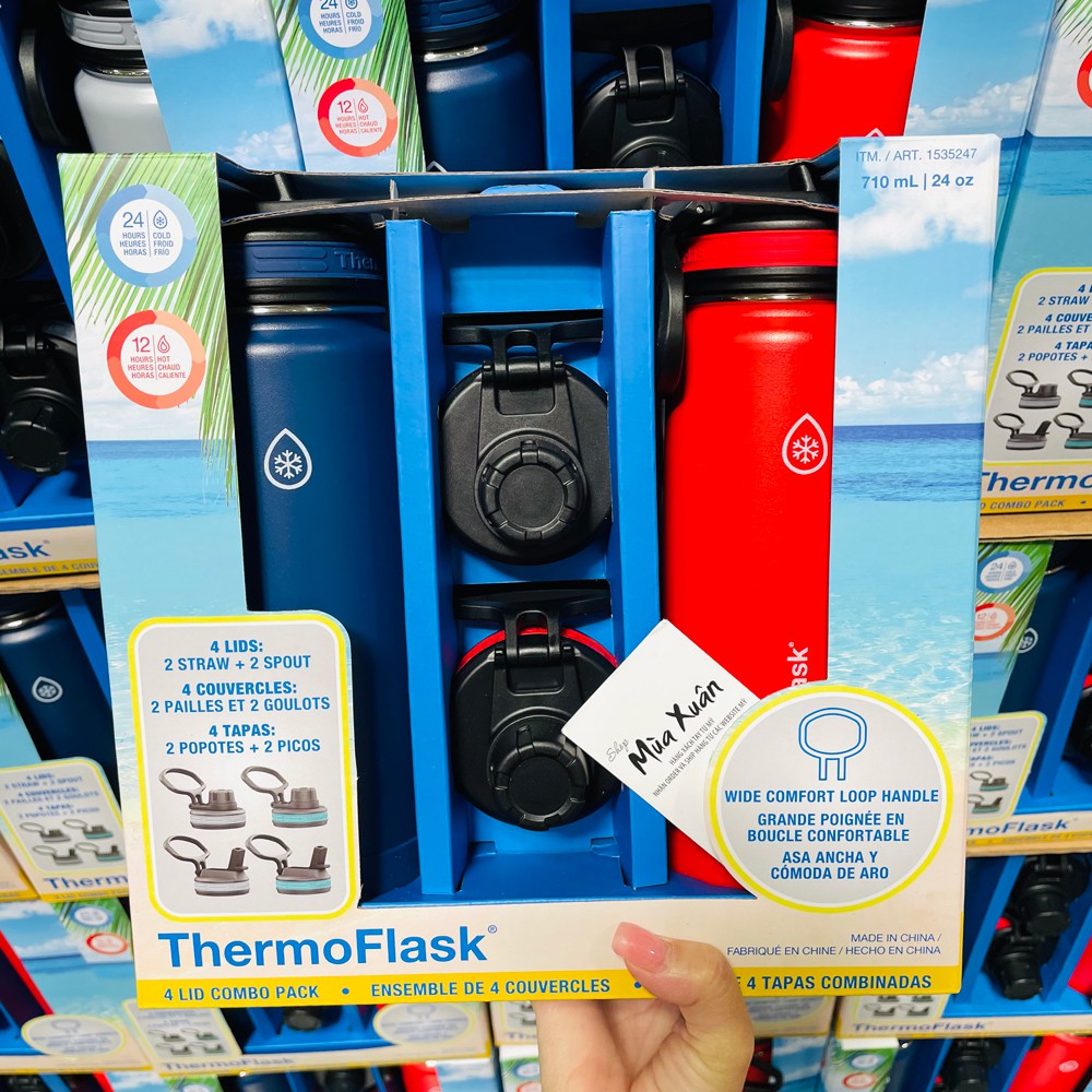 Bình giữ nhiệt 2 nắp Thermoflask Stainless Steel 710ml