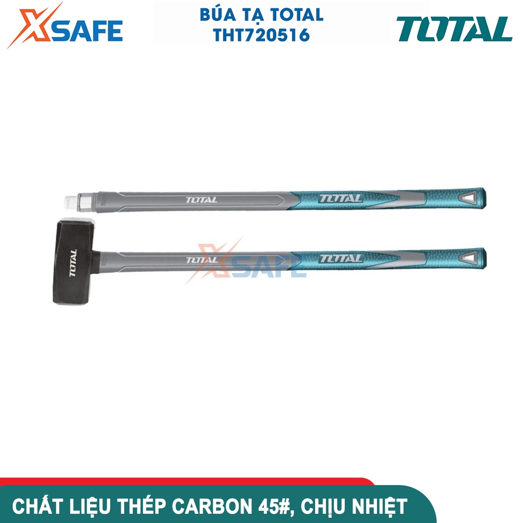 Búa tạ TOTAL THT720516, trọng lượng 5kg, chất liệu thép carbon, chịu nhiệt, chiều dài cán bằng thép  900mm - XSAFE