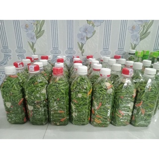 Ớt thóc xanh sóc tỏi muối 150k/2 chai