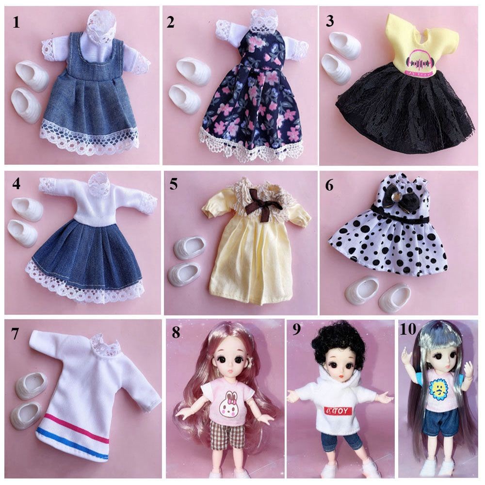 Bộ đồ cho búp bê Bjd Molly Ob11 Gsc 16~17cm 20 kiểu lựa chọn tỉ lệ 1/ 12