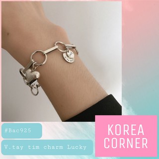 VÒNG TAY TRÁI TIM CHARM LUCKY - BẠC 925 + TẶNG HỘP QUÀ