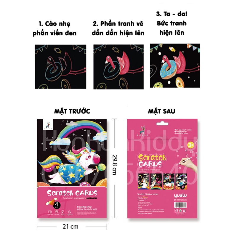 Tranh cào nghệ thuật độc đáo cho bé - SCRATCH ART CARDS