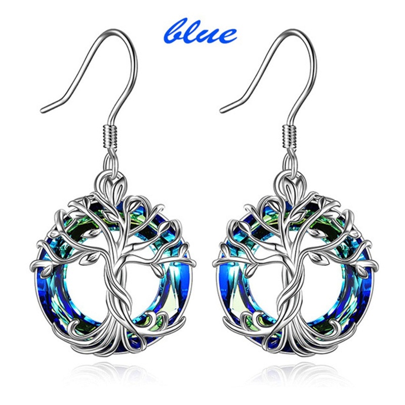 1 Cặp Bông Tai Hợp Kim Dáng Dài Hình Cây Có 2 Màu Thời Trang Cho Nữ