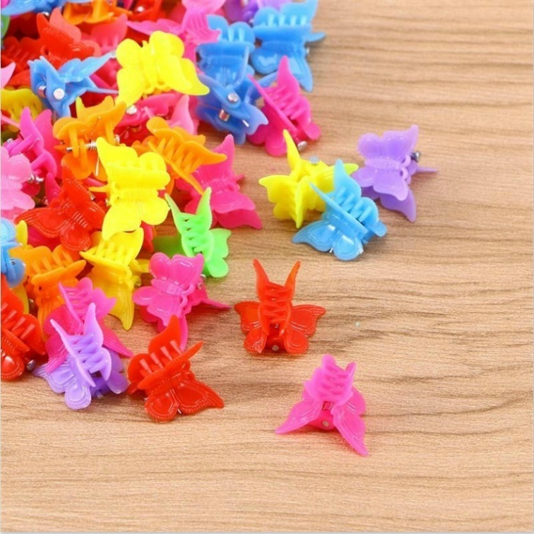 Set 20/ 50/ 100 kẹp tóc hình bướm nhiều màu sắc cho nữ