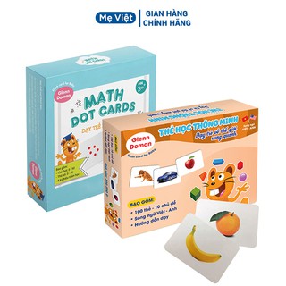 Combo Bộ Thẻ Học Toán + Thế Giới Xung Quanh Chuẩn Flashcard Glenn Doman