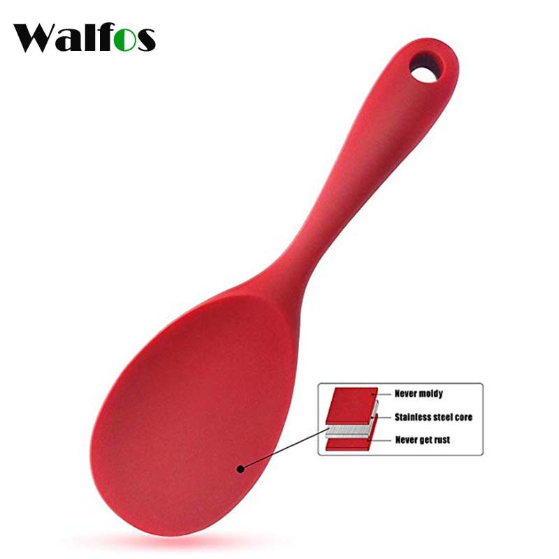 Walfos chịu nhiệt không dính muỗng gạo silicone